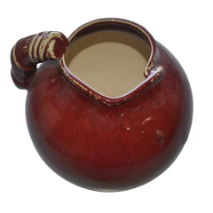 Vaso Jarro Cerâmico Rústico Bola com Alça - Coleção Rouge (CJ0034) na internet