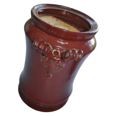 Imperial Burgundy Ceramic Potiche with Lid - Rouge Collection (CJ0040) - online store