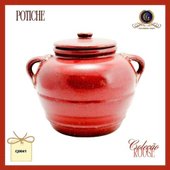 Mini Potiche Cerâmico Vermelho "Rouge Imperial" com Tampa - Coleção Rouge (CJ0041) - comprar online