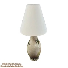 Abajur Base Cerâmica Zebra Craquelê Tropical (39cm) - (CJ0069A)