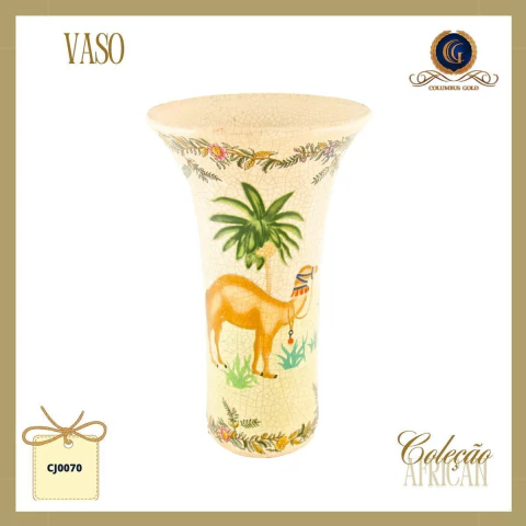 Florero Artístico Cerámico Ruta de la Seda Dromedario Craquelado - Colección African (CJ0070) - comprar online