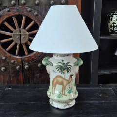Abajur Base Cerâmica Camelo Rota da Seda (31cm) - (CJ0082A)