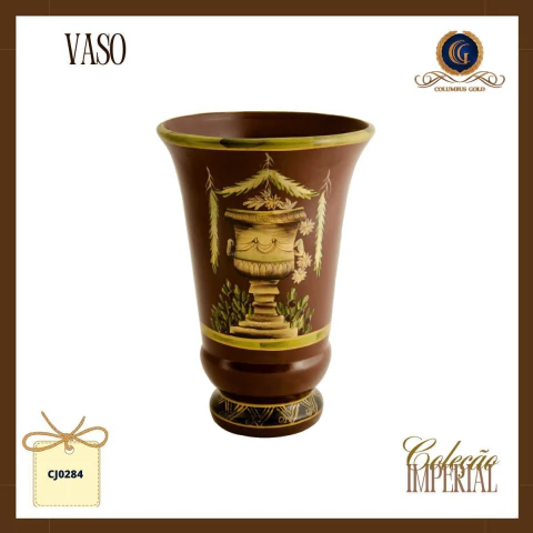 Ceramic Pedestal Vase Neo-Classical Gold - Imperial Collection (CJ0284) - buy online