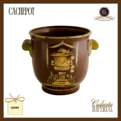 Imperial Ceramic Cachepot Jardiniere with Handles - Imperial Collection (CJ0285) - buy online