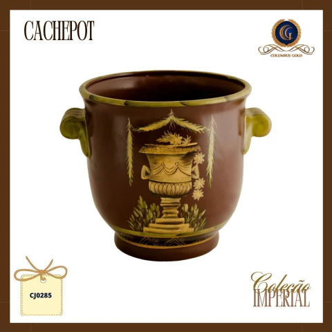 Imperial Ceramic Cachepot Jardiniere with Handles - Imperial Collection (CJ0285) - buy online