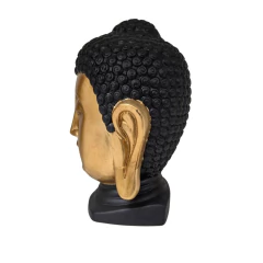 Busto Buda Meditando em Cerâmica Dourada, Escultura Decoração Zen (COL004) - loja online