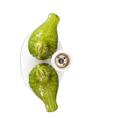 Imagem do Abajur Base Escultura Pássaros Cerâmica Verde (35cm) - (COLB017V2A)