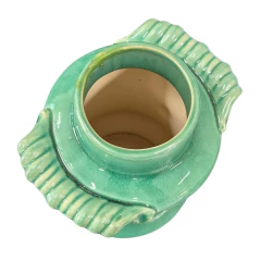 Florero Cerámica Solitario Verde Jade (28 cm) - Coleção Acqua (CJ0010)