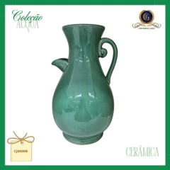 Jarra Vaso Cerámico Chino Verde Jade Abierto - Colección Acqua (CJ0009B) - comprar online