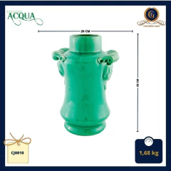 Florero Cerámica Solitario Verde Jade (28 cm) - Coleção Acqua (CJ0010) en internet