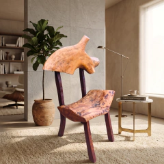 Cadeira Escultórica Artesanal em Madeira Tronco Esculpido Única (108 cm) - JC006 - comprar online