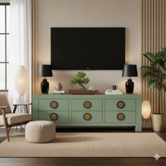 Oriental Black Rack 6 Drawers (139cm) - (ACH001) - online store