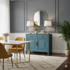 Buffet Chinês Clássico Madeira Marrom (98cm) - (SC003) - Columbus Gold