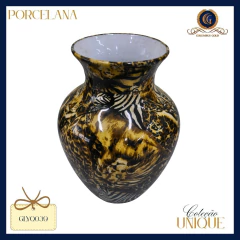 Vaso Porcelana Mix Safari Ébano (21 cm) - Coleção UNIQUE (GLYQ039) - comprar online