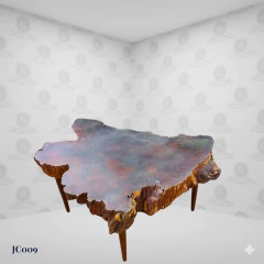 Mesa De Centro Tronco De Imbuia Orgánica Rústica Y Exclusiva NATURE - (JC009) - Columbus Gold