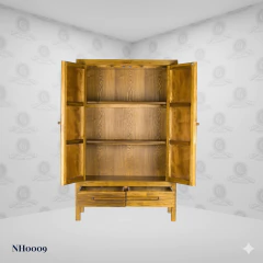 Armário Madeira Maciça Clássico Chinês (160cm) - (NH0009) - Columbus Gold