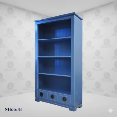 Chinese Classic Deep Blue Shelf (190cm) - (NH0013B)