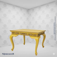 Oriental Hand Carved Coffee Table Gold (77cm) - (NQ0903007B) - Columbus Gold