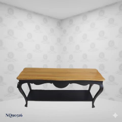 Louis XV Rococó Sideboard Black and Natural Wood (160cm) - Customizable - (NQ90316)