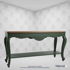 Image of Louis XV Rococó Sideboard Black and Natural Wood (160cm) - Customizable - (NQ90316)