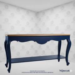 Louis XV Rococó Sideboard Black and Natural Wood (160cm) - Customizable - (NQ90316) - online store