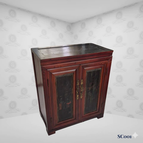 Chinese Low Cabinet Painted High Counter (82cm) - (SC001)