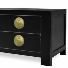 Balcão Oriental Laqueado Preto com 8 Gavetas - Elegância e Versatilidade para o Seu Lar na internet