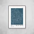 Fleurs en Lignes Bleues - O2 Arts Quadros Personalizados
