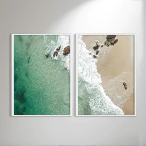 Aerial Ocean Ozzy I Díptico - Artista: Pedro Tamietti - comprar online