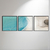 Abstract Light Blue and White Lines Tríptico - comprar online