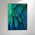 Pena Azul e Verde - O2 Arts Quadros Personalizados