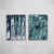 Conjunto abstract dark green I - O2 Arts Quadros Personalizados