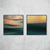 Composição Ocean Lines Square - O2 Arts Quadros Personalizados
