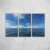 Blue ocean I Tríptico - O2 Arts Quadros Personalizados