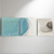 Abstract Light Blue and White Lines Tríptico - loja online