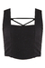 Bustier negro con diseño calado