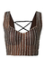 Bustier de tull con diseño de tiras de stras