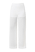 Pantalón  de color blanco con diseño recto y corte amplio.y transparencias.