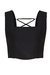 Bustier negro liso con ajuste en espalda