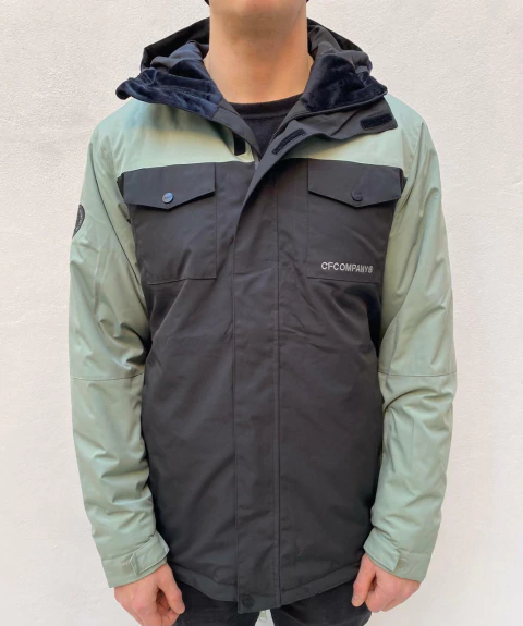 Campera de Nieve Captain Fin Garity Negro Verde - comprar online