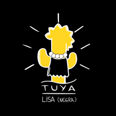Imagen de LISA DE LINO NEGRA (Logo TUYA)