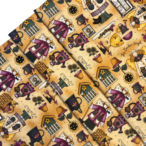 Tecido Tricoline Fadas do Jardim - comprar online