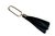 Tassel couro prata