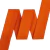 Viés Boneon Laranja com 10 metros - comprar online