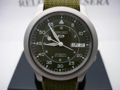 Seiko 5 Militar Automatico Verde Nylon Snk805 Fotos Reales - comprar online