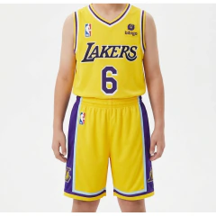 Conjunto de Básquet Lakers Niño Amarillo - Camiseta y Short