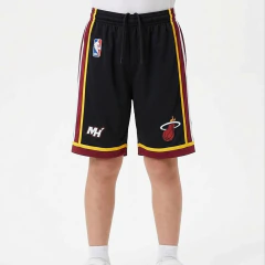 Short Basquet Miami Heat Niño Negro