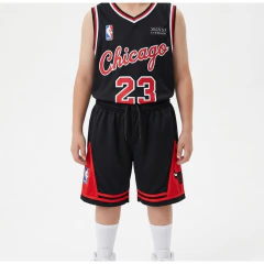 Conjunto de Básquet Chicago Bulls Niño Negro - Camiseta y Short