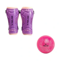 Canilleras Revés Hockey Bocha Niños Fucsia