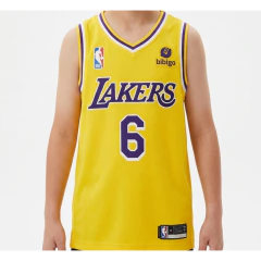 Camiseta Basquet Lakers Niño Amarillo